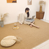原木编织日式仿麻地毯客厅，卧室床边房间，飘窗圆形猫抓板地垫垫子