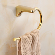 卫生间毛巾环浴室擦手巾，挂环挂钩金色卫浴毛巾，杆圆环毛巾架免打孔