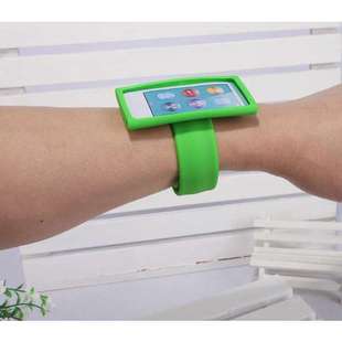 适用苹果ipod nano7保护套nano8腕带nano7手腕硅胶套手表带拍拍圈