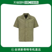香港直邮HOWLIN 男士橄榄绿绿色灯芯绒衬衫