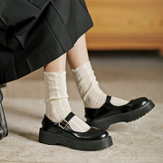 小皮鞋女2023春季学院，玛丽珍jk制服鞋，松糕厚底增高日系百搭单鞋女