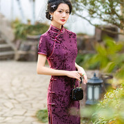 老上海旗袍年轻款气质2024年中国风改良版复古日常可穿连衣裙