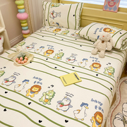 卡通纯棉床单单件100全棉儿童宿舍单人被单枕套三件套1.5米炕单子