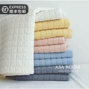 绝了!闭眼入asaroom韩国80支高密度绗缝床单夹棉四季用床盖