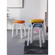 高凳子家用吃饭小椅子简易方凳可叠放铁板凳餐桌现代简约餐椅客厅