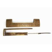 中式锁仿古铜锁横开挂锁箱锁纯铜老式小头插销锁复古代锁头古式