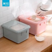 茶花米桶家用厨房装15斤20大米防虫防潮食品级塑料面桶米缸储米箱