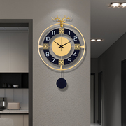 挂钟客厅北欧创意个性艺术家用石英钟静音免打孔现代简约装饰钟表