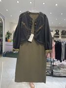 时尚套装女秋季韩版圆领牛仔外套修身背心连衣裙两件套0.76