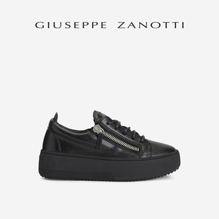 Giuseppe ZanottiGZ女士厚底增高双拉链低帮运动鞋