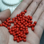 台湾红珠子红朱砂散珠串珠DIY手工手链项饰品配件佛珠半成品