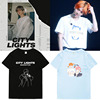 EXO边伯贤专辑City Lights周边应援衣服卡通同款男女纯棉短袖T恤