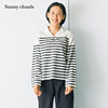 桑妮库拉/Sunny clouds 女式纯棉水手领黑白条纹衬衫