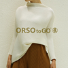 ORSO秋装褶皱上衣T恤女简约垂坠感高端气质修身大码原创设计