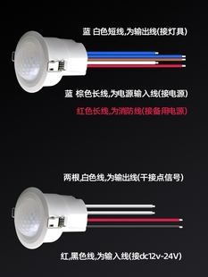 人体感应开关红外线传感器220V可调光感延时继电器12V干接点300W