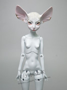 BJD娃娃SD女娃 1/4 sphynx cat 长耳朵怪物猫