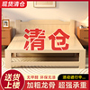 实木床简易可折叠午休床，便携单人床出租房卧室，成人午睡1米5双人床