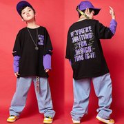少儿街舞潮服男孩hiphop嘻哈爵士舞演出服幼儿园走秀表演服套装潮