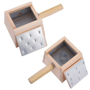 木质艾灸盒单柱单孔实木制艾条盒温灸盒随身灸全身