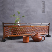 茶道装饰紫竹栅栏围栏茶桌，隔断摄影茶艺，表演道具干泡茶台屏风