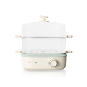 小熊电蒸锅煮蛋器zdq-e12n1家用蒸蛋双层定时自动断电蒸笼早餐机