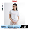 SPAO韩国同款2024年春季女士时尚纯色短袖印花T恤SPRPE24G62