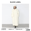 blanklabel极简高级100羊毛白色，双面呢毛呢外套，女呢子大衣秋冬
