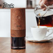 Bincoo电动磨豆机钢芯咖啡豆研磨器小型家用便携木纹咖啡机磨粉机