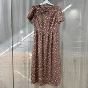 艾爱薇24700商场专卖2024夏时尚(夏时尚)品质，女装收腰显瘦小碎花连衣裙子