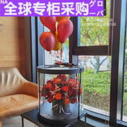 日本上海杭州南京鲜花同城速递玫瑰花礼盒气球抱桶送女友闺蜜