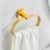 金色毛巾架浴室毛巾环复古洗手间，圆形挂环擦手巾，挂架壁挂式免打孔