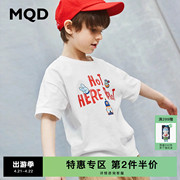 MQD童装男童短袖T恤时尚夏儿童宽松洋气短袖宝宝卡通T恤夏季上衣
