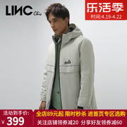 时装周同款LINC金羽杰轻薄短款反季羽绒服男士2035205