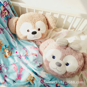可爱卡通大飞熊多功能午休空调毯二合一情侣紫兔子抱枕毯子