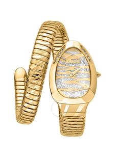 Just Cavalli卡沃利女式时尚舒适手表金色个性表盘缠绕表带腕表女
