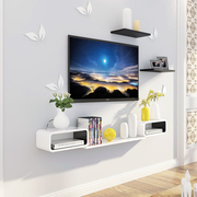 电视机顶盒架壁挂客厅背景墙上电视墙置物架装饰造型卧室简约现代
