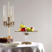 进口欧式水晶果盘美式古典餐桌果碗软装饰品，法式客厅玄关铜摆件