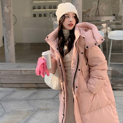 长款加厚羽绒棉服女高级感2023冬季韩版宽松时尚面包服