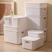 衣柜收纳盒小号零食衣服杂物整理箱，家用厨房调料塑料储物筐有盖子