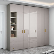 2023衣柜现代简约高光家用卧室小户型组合组装对开门储物6门（2.