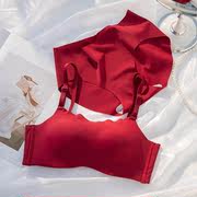 。新婚红色内衣套装结婚新娘女人胸罩内裤高档一套无钢圈文胸性感