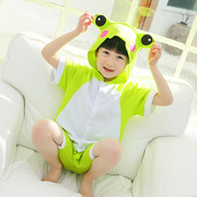 六一小青蛙演出服儿童动物，造型衣服幼儿园小跳蛙cos服连体睡衣夏6
