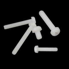 。白色尼龙圆头螺丝塑料螺钉塑胶十字盘头绝缘螺丝M4M5*6x8x10-50