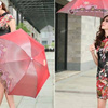 绣花伞防晒太阳伞公主蕾丝刺绣，防紫外线遮阳折叠花边晴雨伞两用女