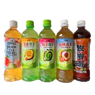 一份四瓶台湾进口古道梅子绿茶百香绿茶酸梅汤白桃红茶550ml