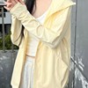 奶黄色冰丝防晒衣女款夏季薄外套2023防紫外线户外透气防晒衫
