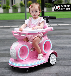 婴儿童电动车宝宝四轮汽车带遥控摇摇车可手推可坐小女男孩瓦力车