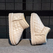 冬季儿童雪地靴3-15岁亲子，款防滑短靴，保暖女童靴加绒宝宝棉鞋皮面