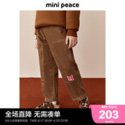 minipeace太平鸟童装男童裤子，新年拜年工装裤，洋气儿童老爹裤潮