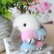 2023韩国长毛小兔子毛绒玩具，垂耳兔公仔装死玩偶兔包挂件手机迷你